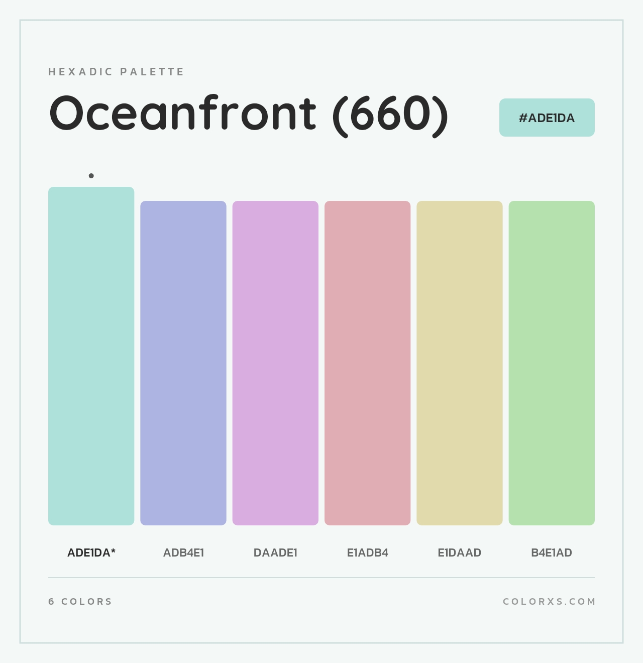 Oceanfront (660) - Hexadic Color Palette