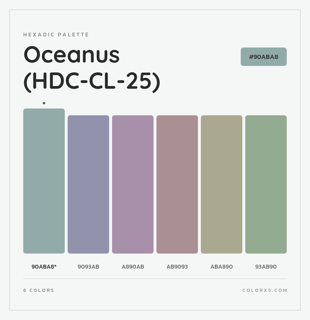 Oceanus (HDC-CL-25) - Hexadic Color Palette