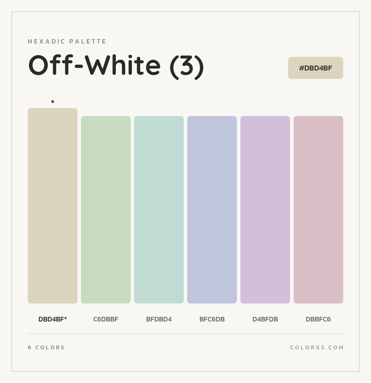 Off-White (3) - Hexadic Color Palette