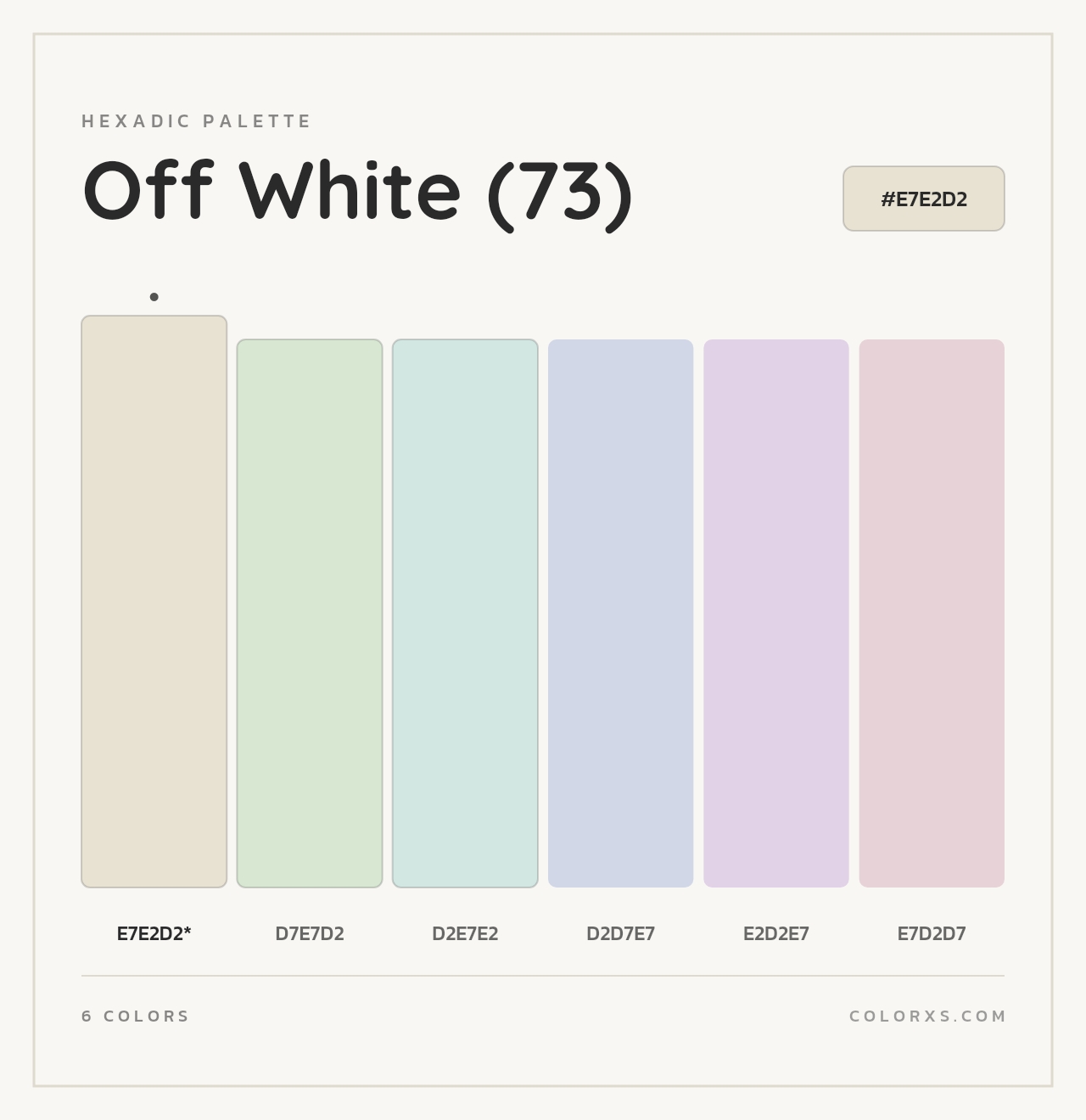 Off White (73) - Hexadic Color Palette
