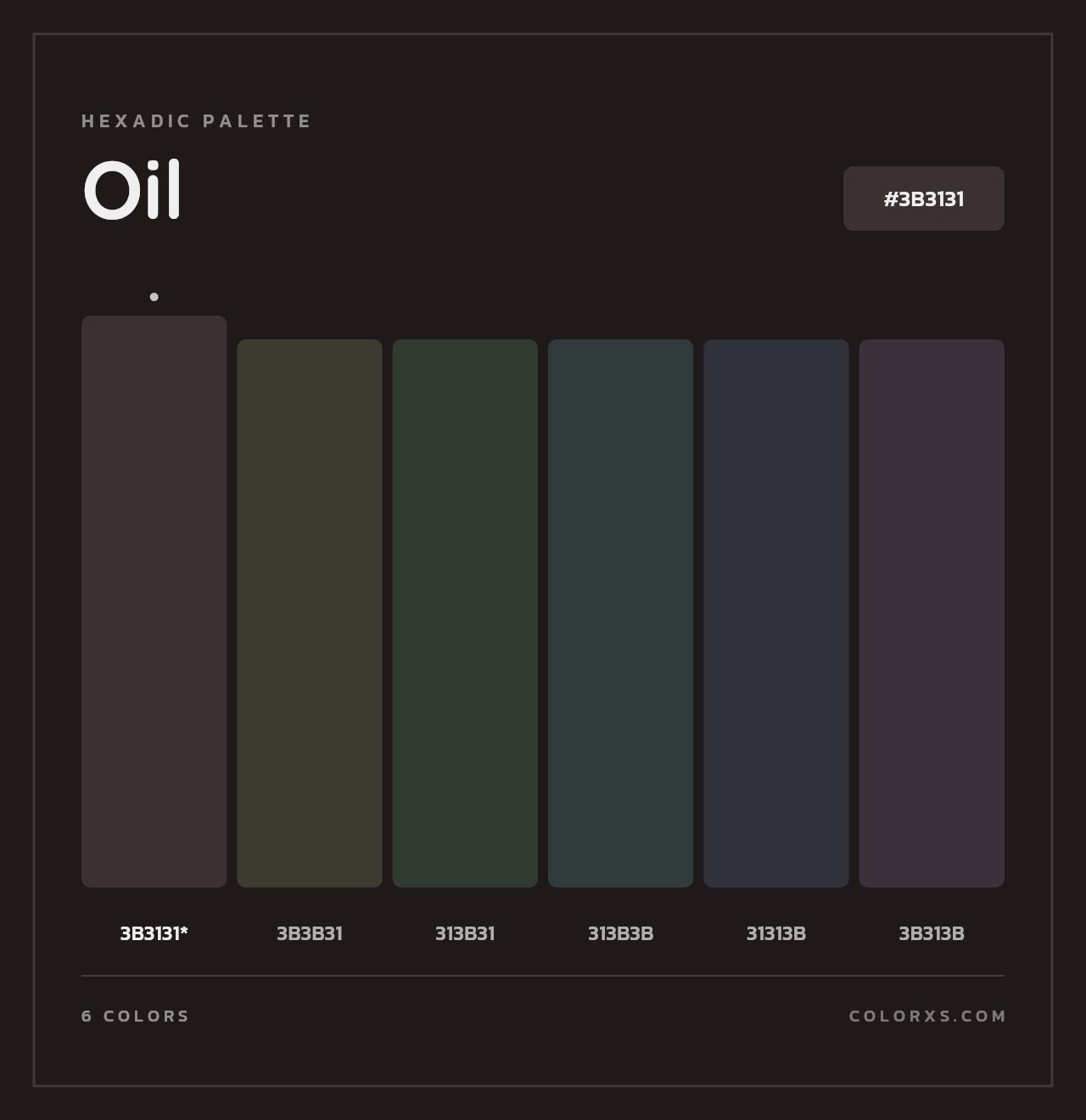Oil - Hexadic Color Palette