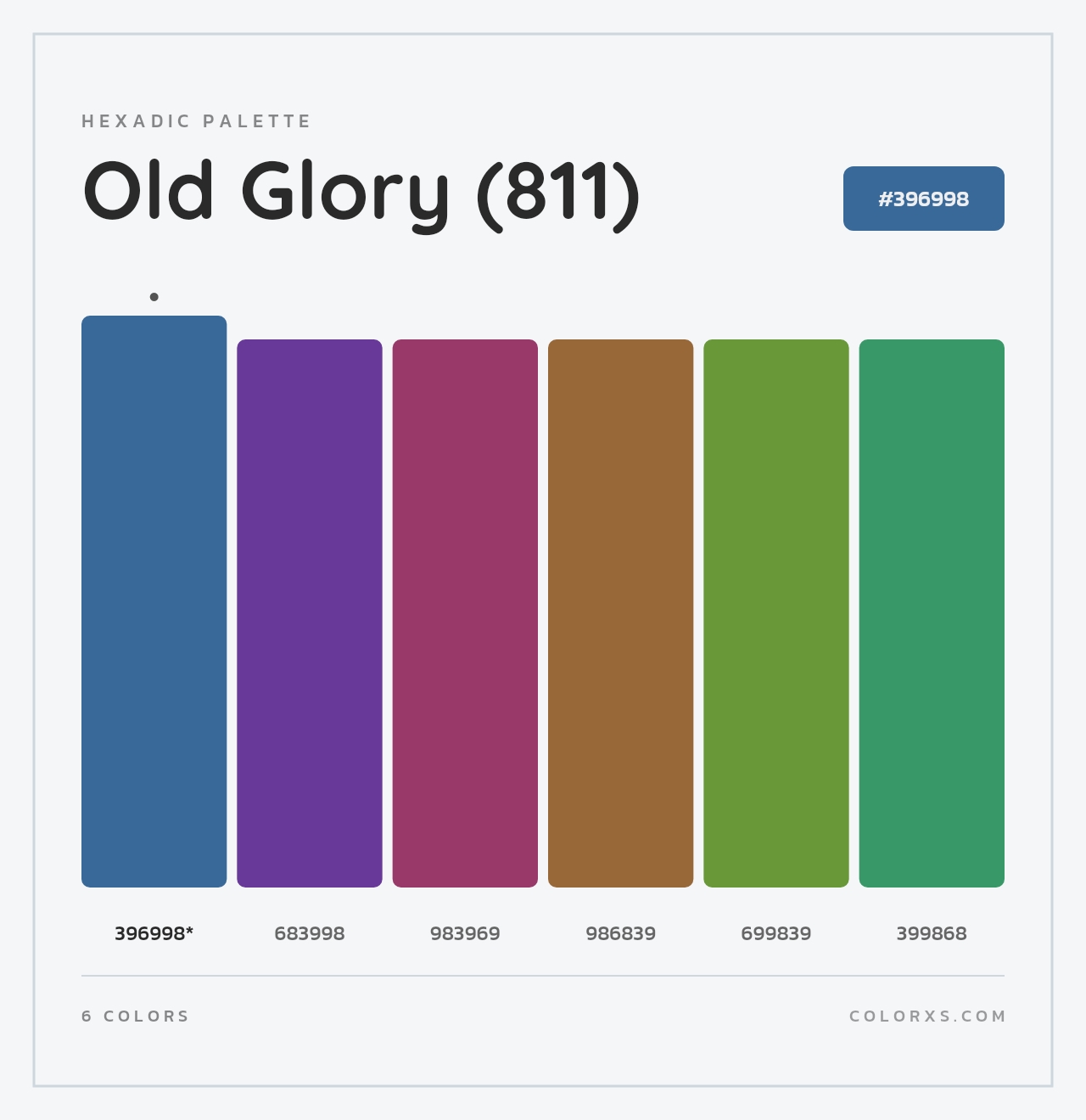Old Glory (811) - Hexadic Color Palette