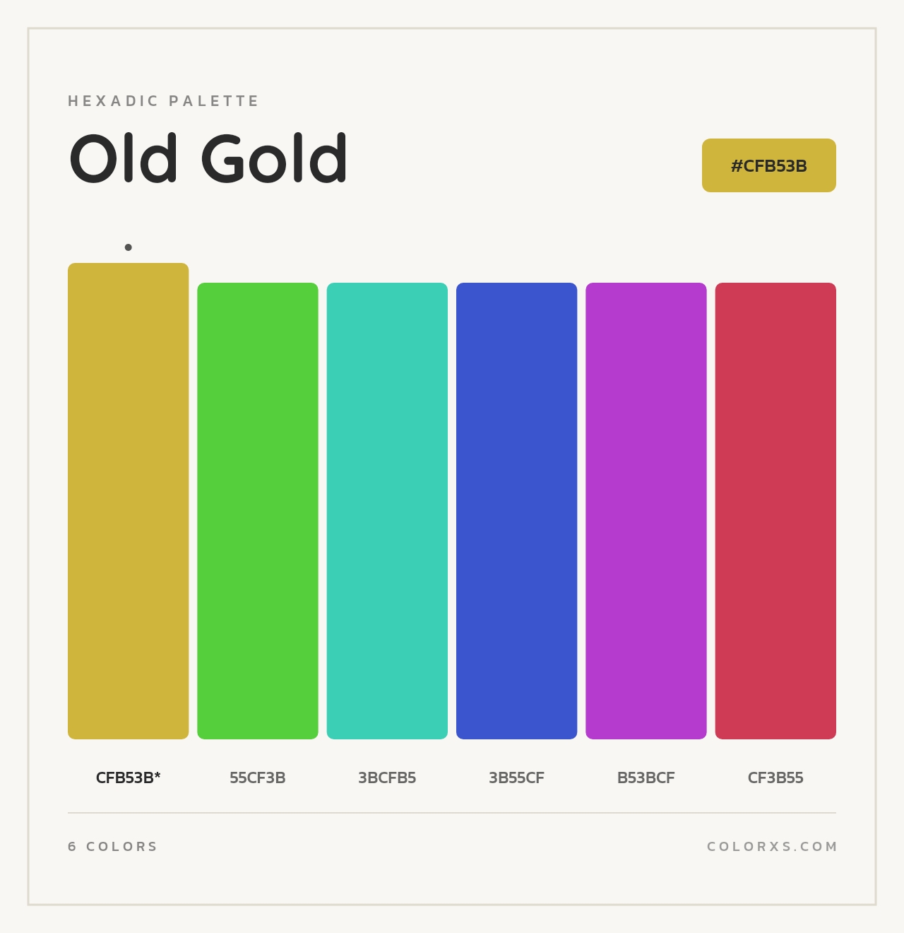 Old Gold - Hexadic Color Palette