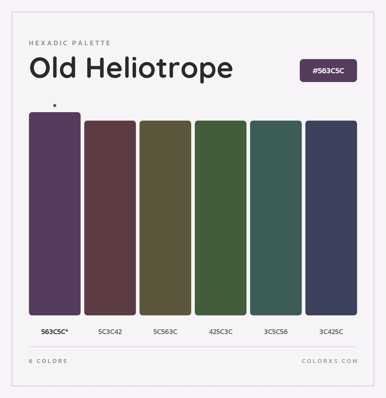 Old Heliotrope - Hexadic Color Palette