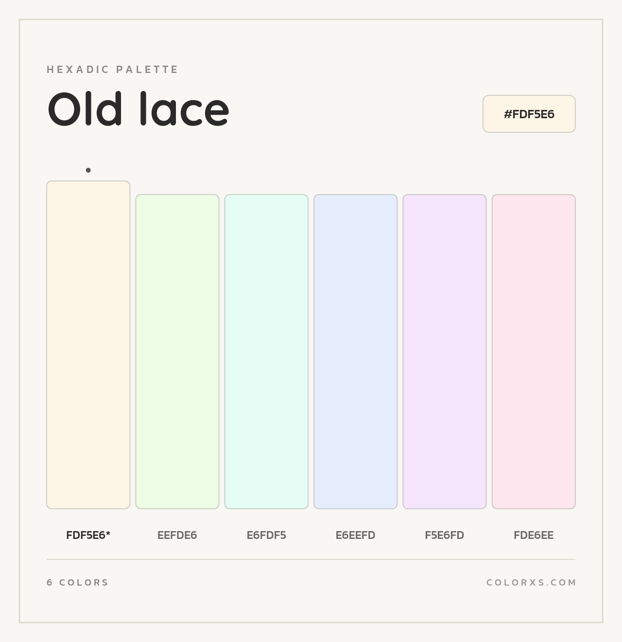 Old lace - Hexadic Color Palette