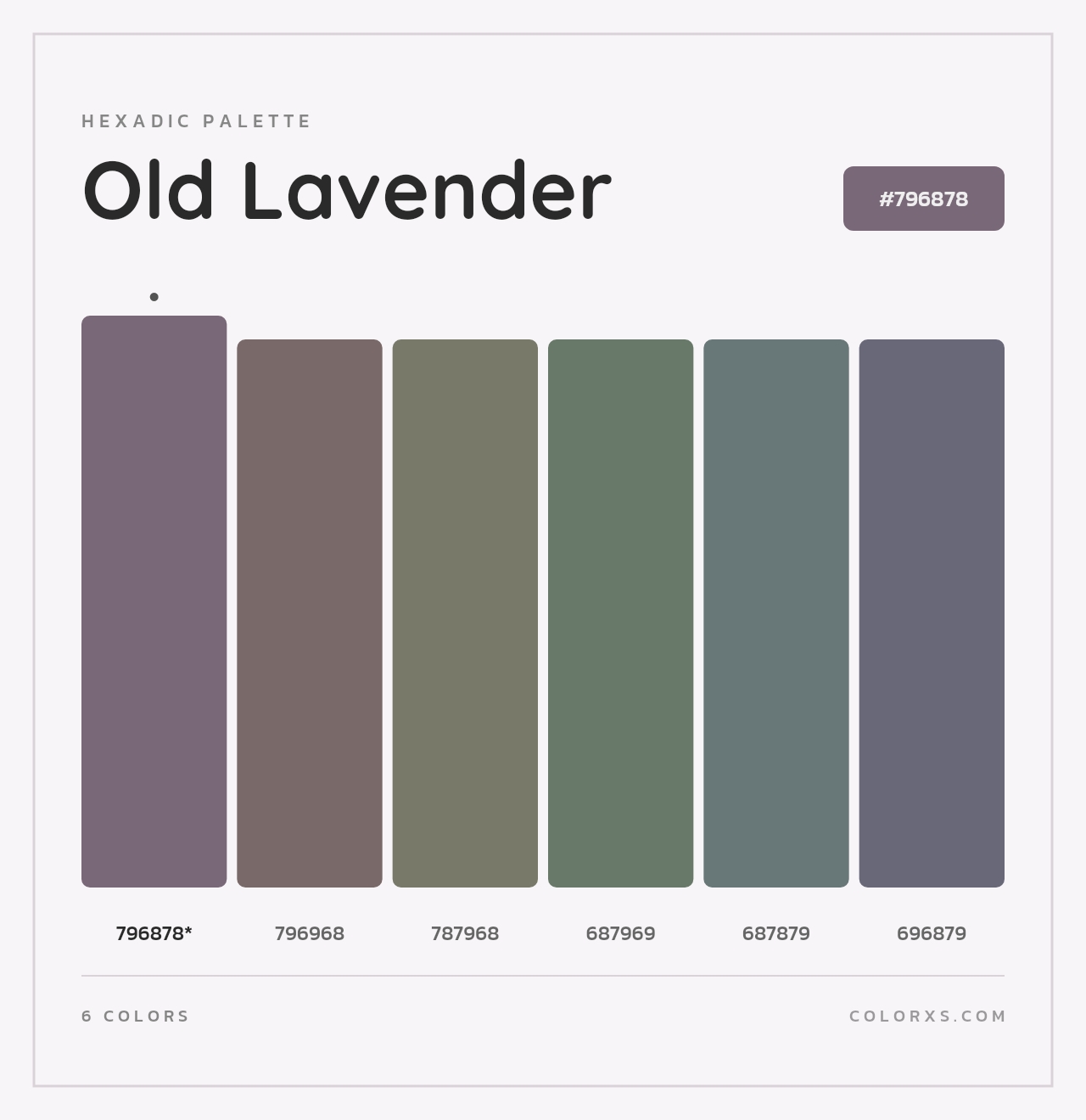 Old Lavender - Hexadic Color Palette