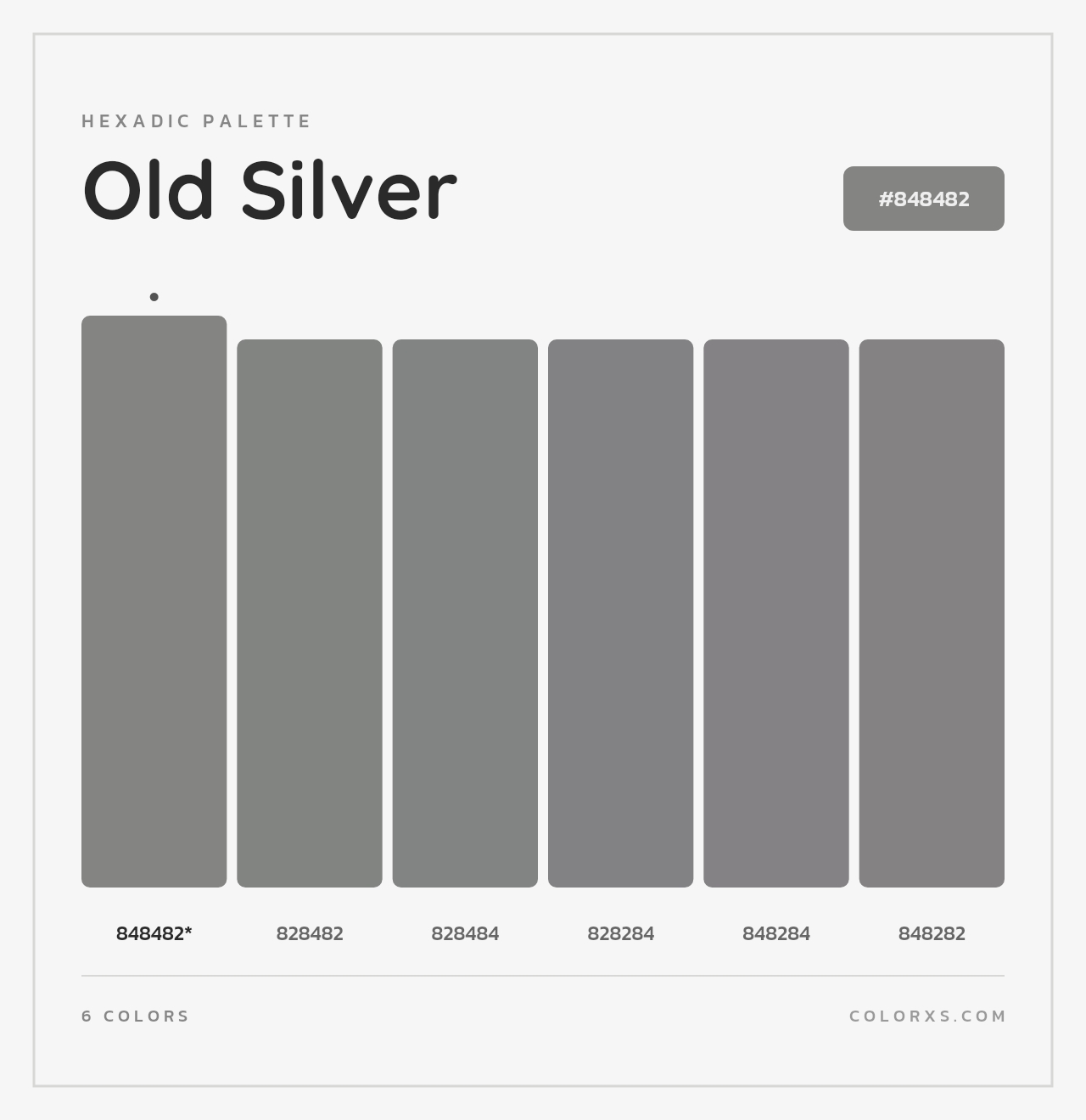Old Silver - Hexadic Color Palette