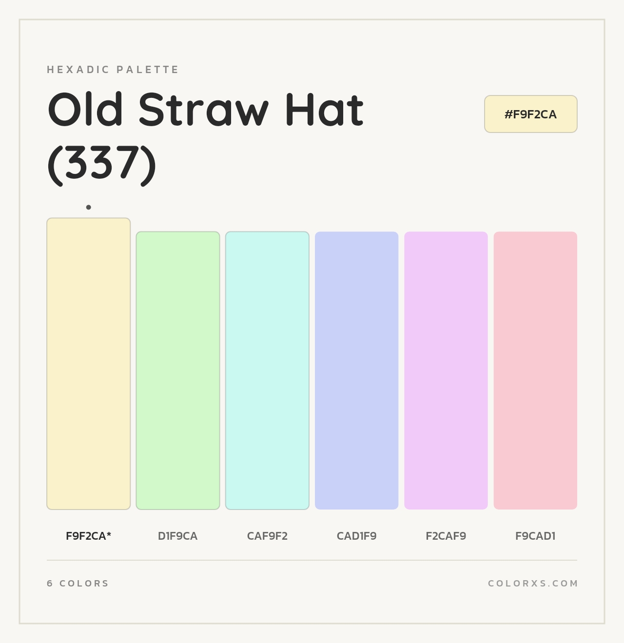 Old Straw Hat (337) - Hexadic Color Palette