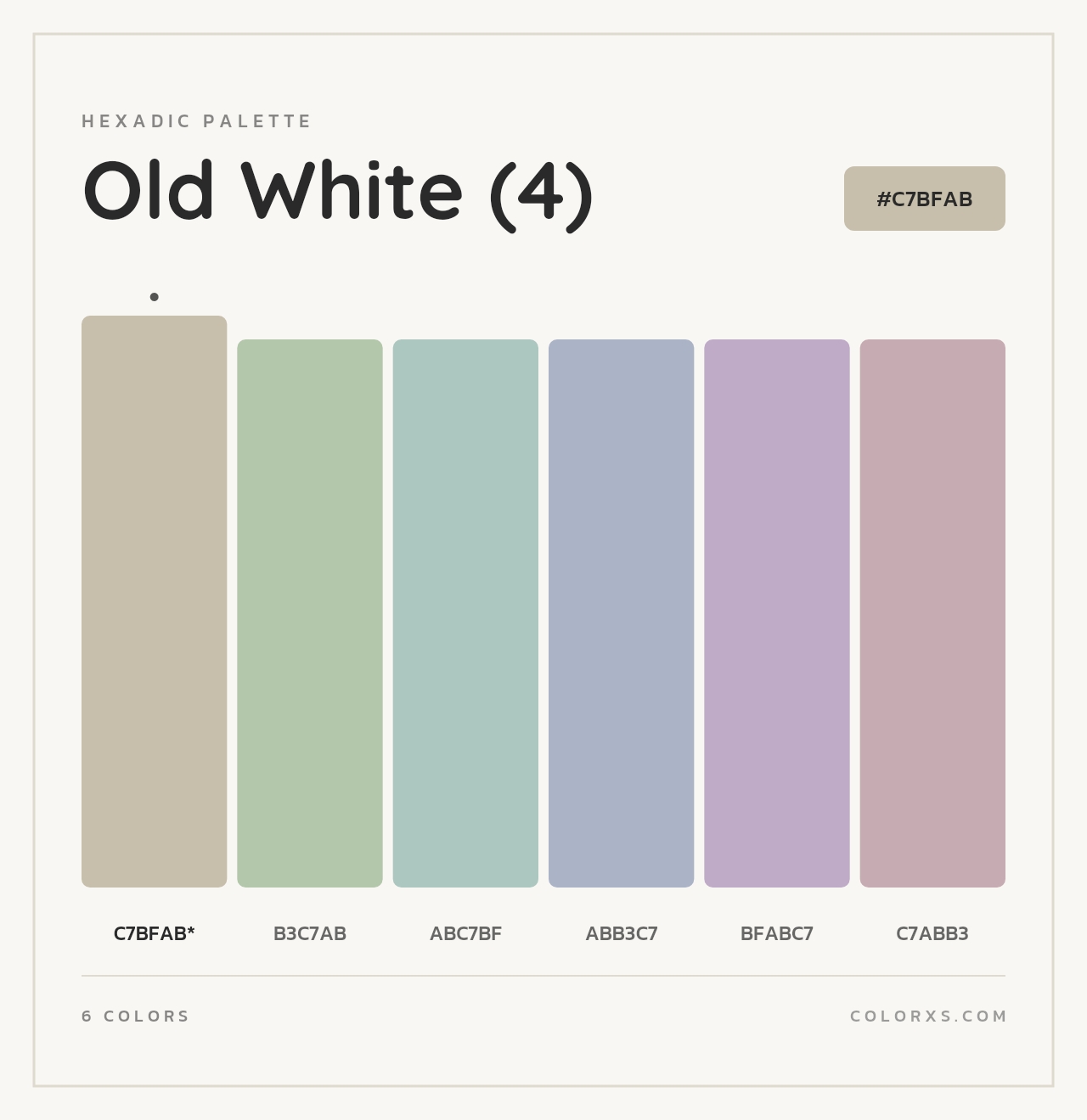 Old White (4) - Hexadic Color Palette