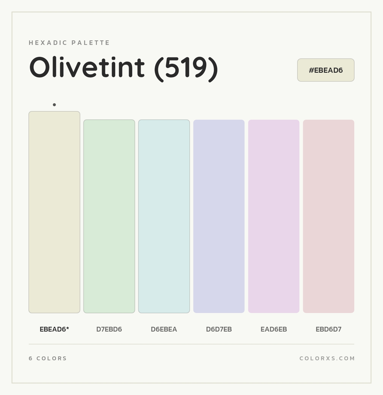 Olivetint (519) - Hexadic Color Palette