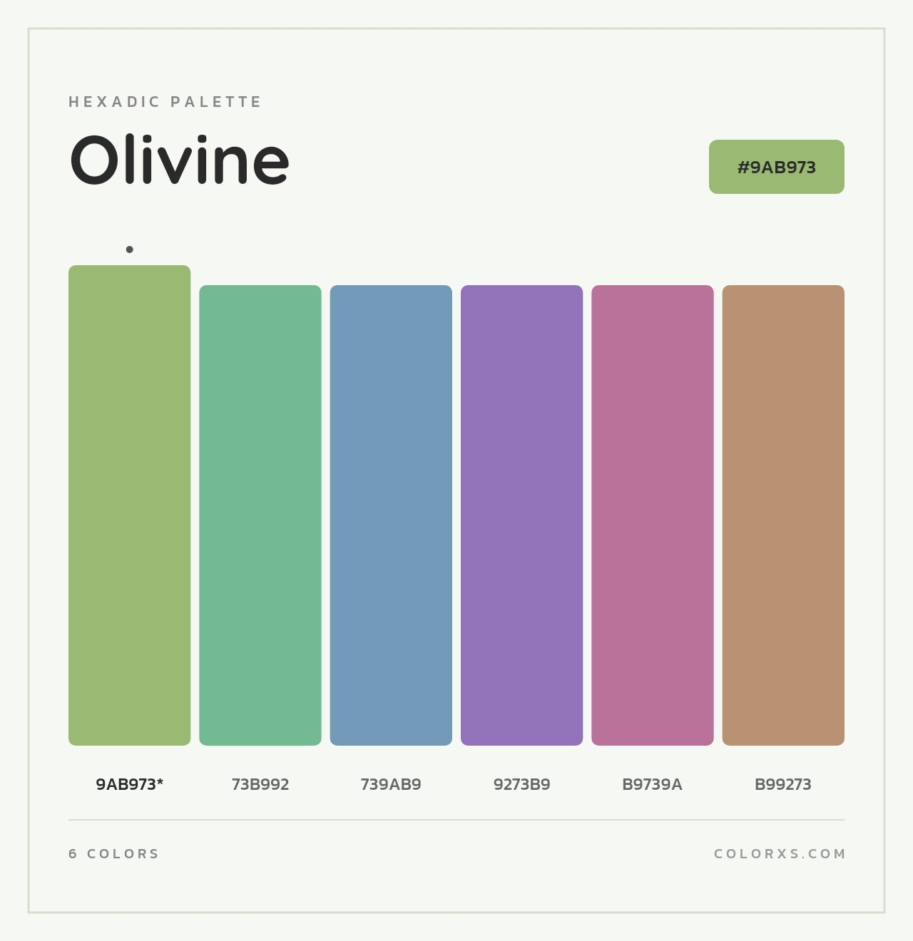 Olivine - Hexadic Color Palette