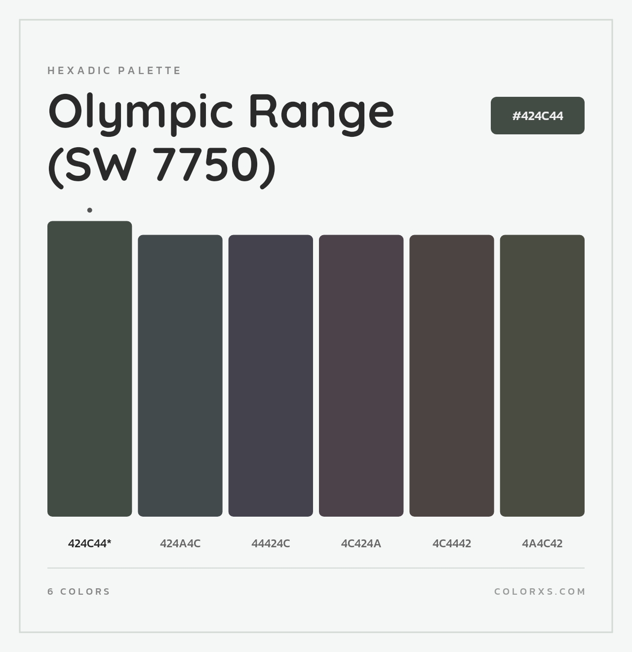 Olympic Range (SW 7750) - Hexadic Color Palette