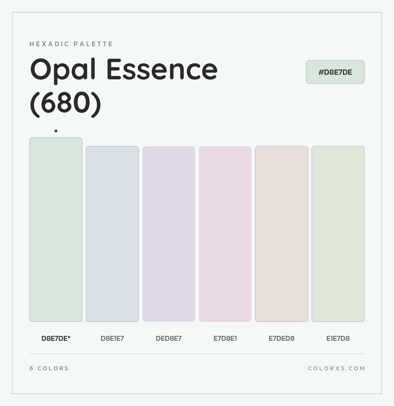 Opal Essence (680) - Hexadic Color Palette