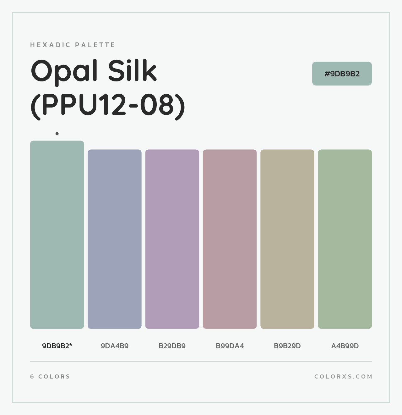 Opal Silk (PPU12-08) - Hexadic Color Palette