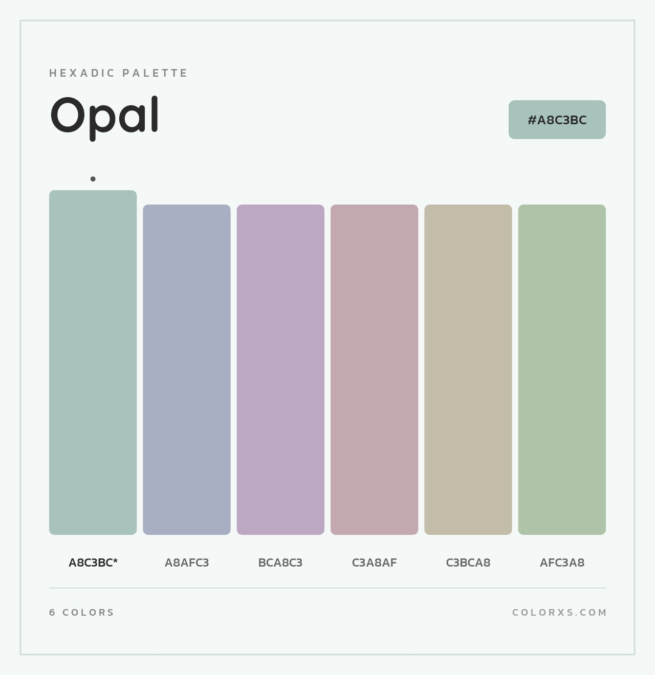 Opal - Hexadic Color Palette
