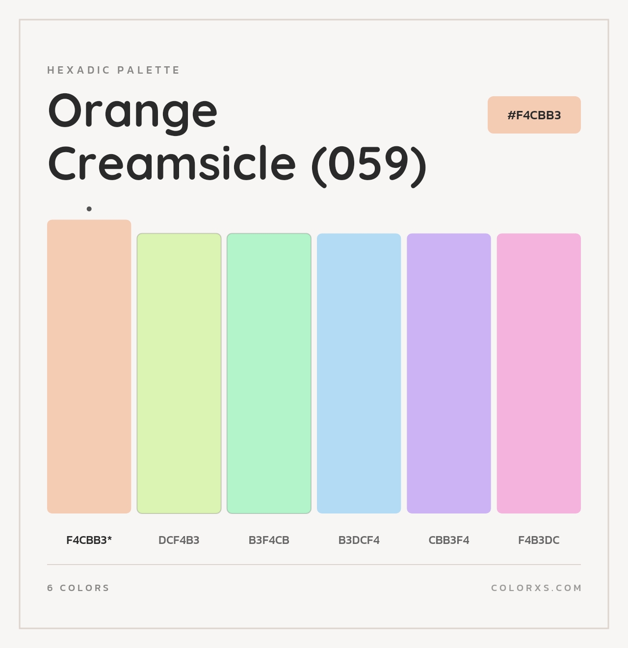 Orange Creamsicle (059) - Hexadic Color Palette