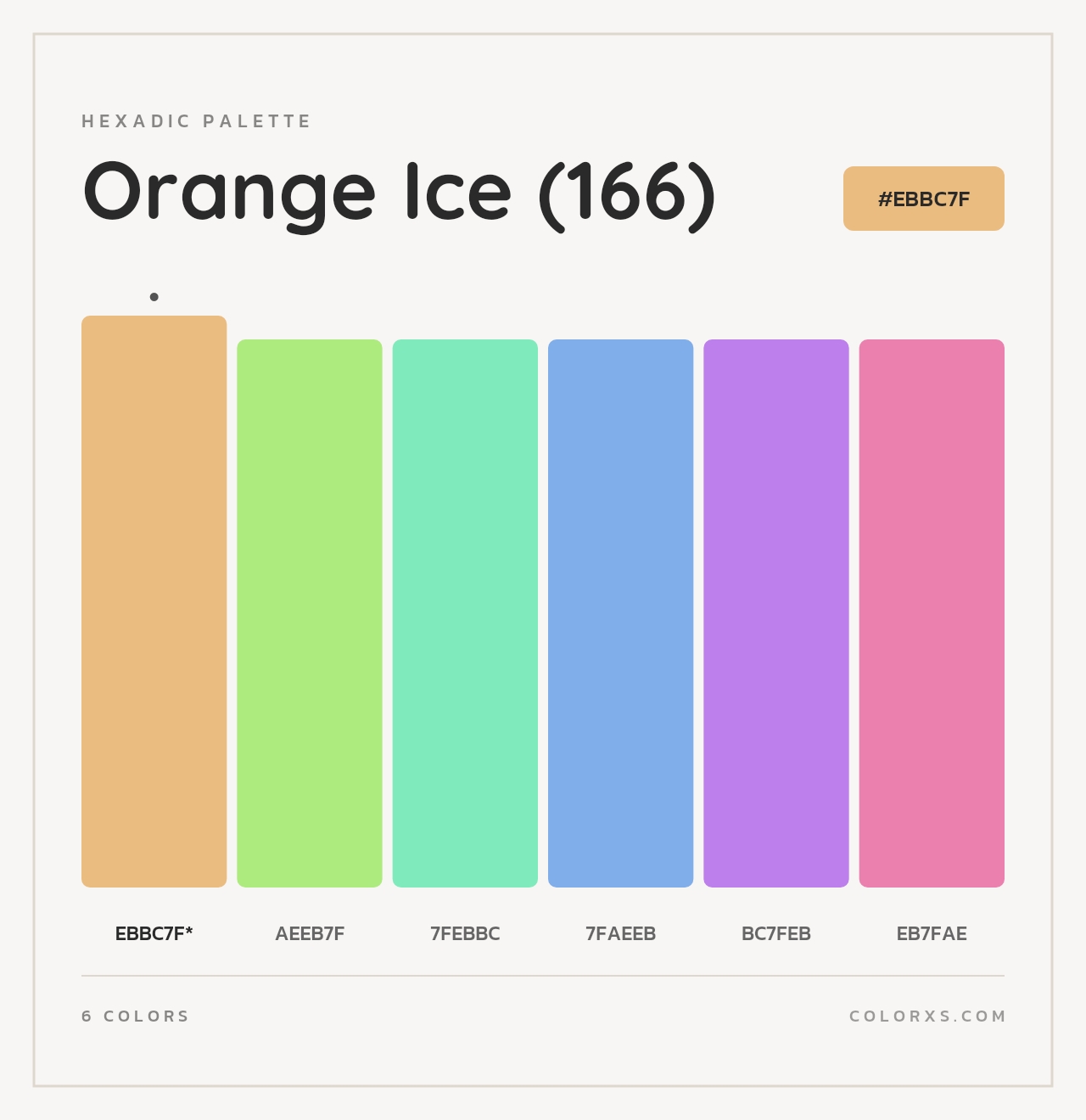 Orange Ice (166) - Hexadic Color Palette
