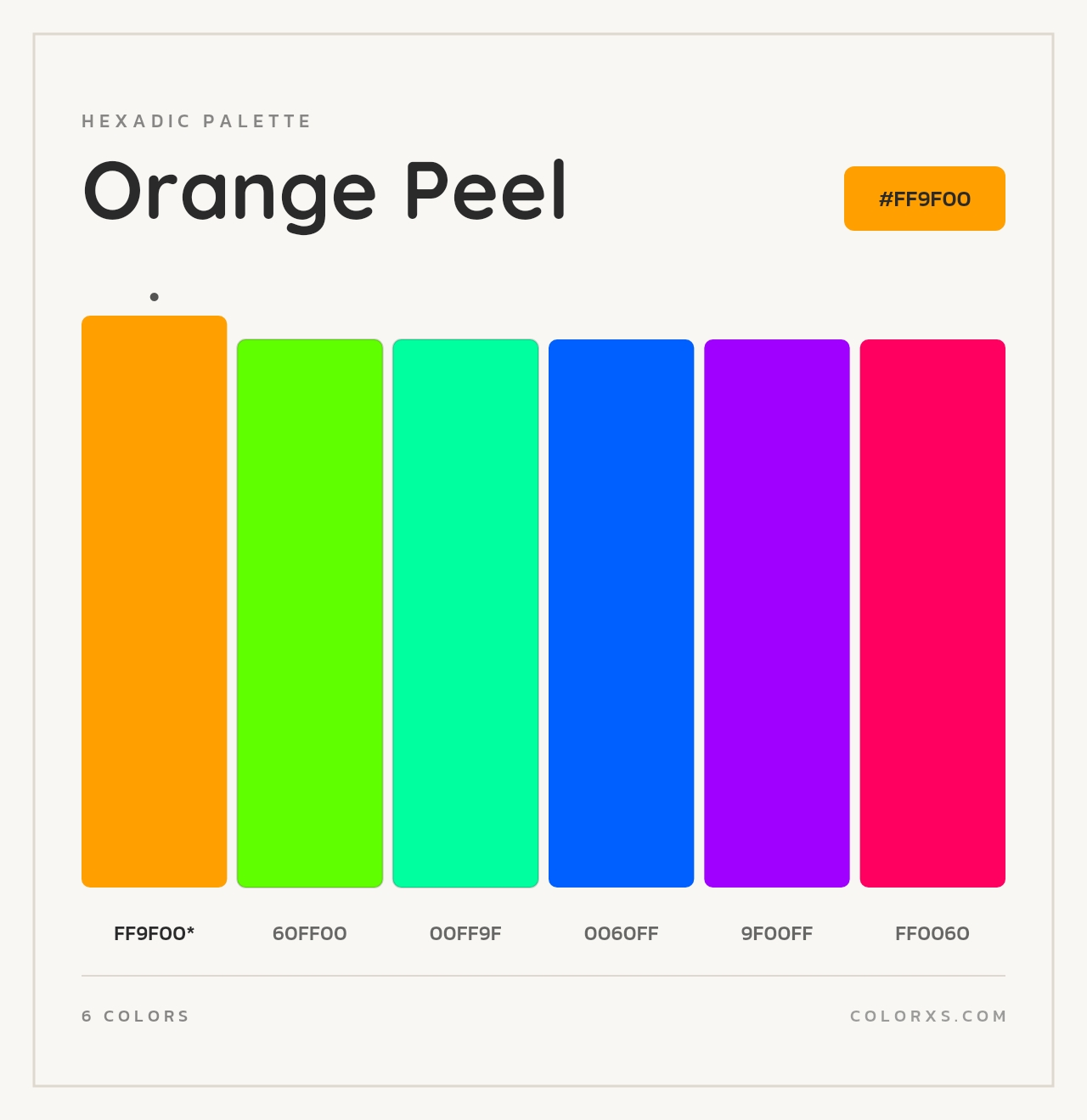 Orange Peel - Hexadic Color Palette