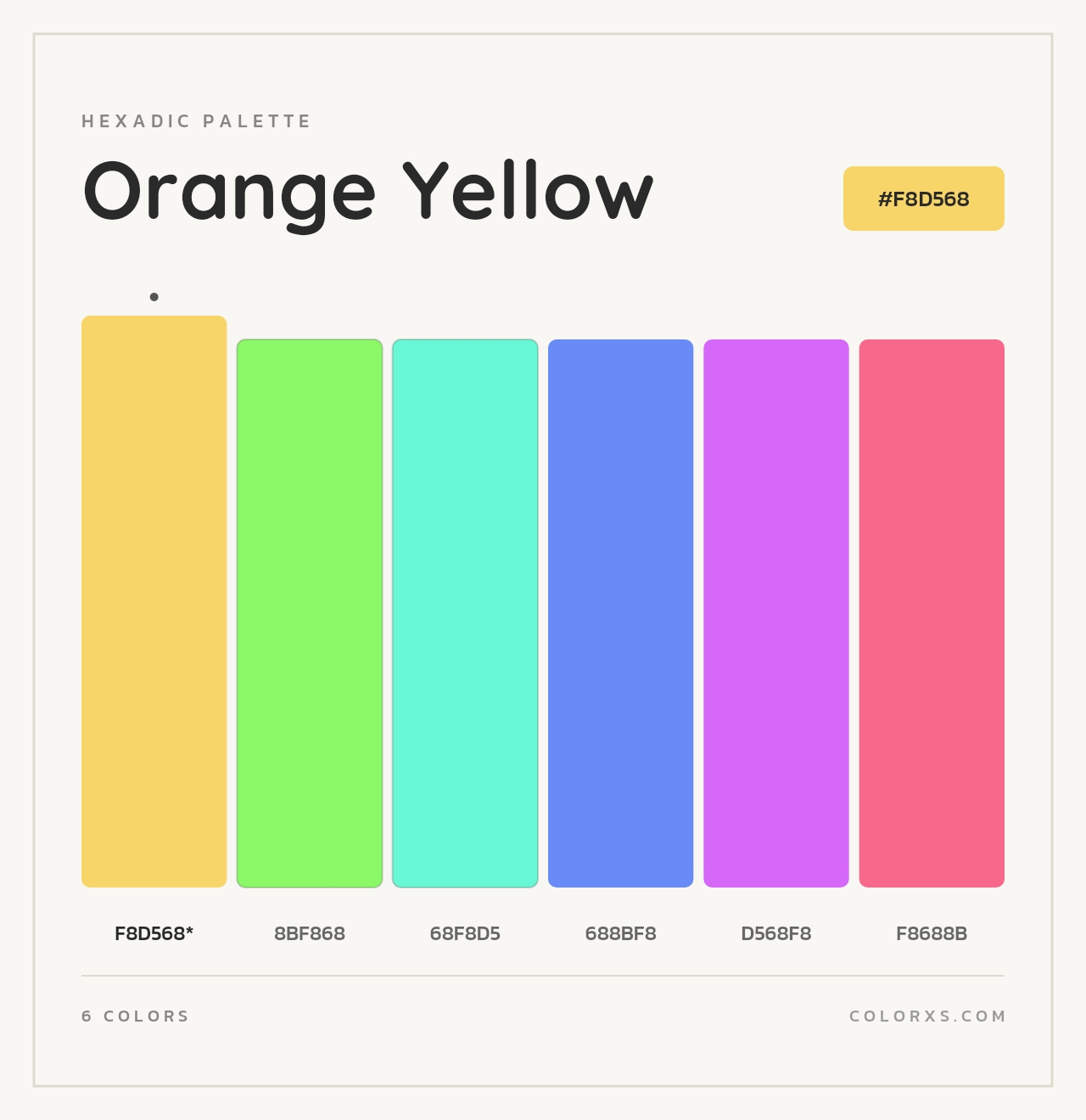 Orange Yellow - Hexadic Color Palette