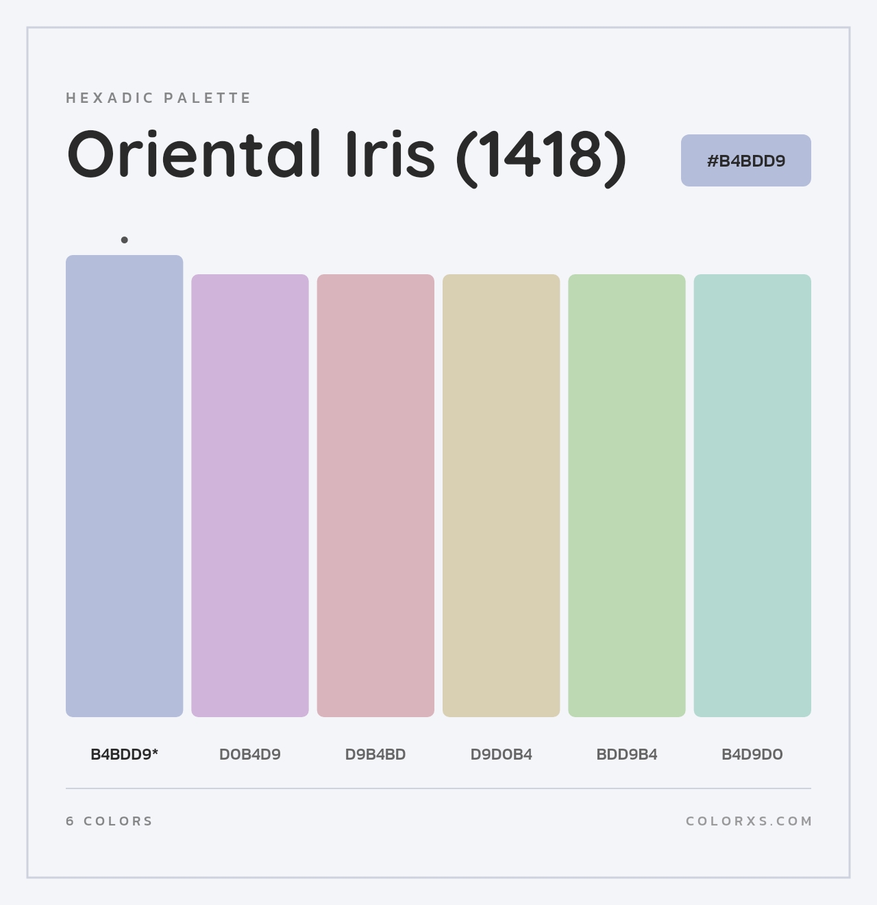 Oriental Iris (1418) - Hexadic Color Palette
