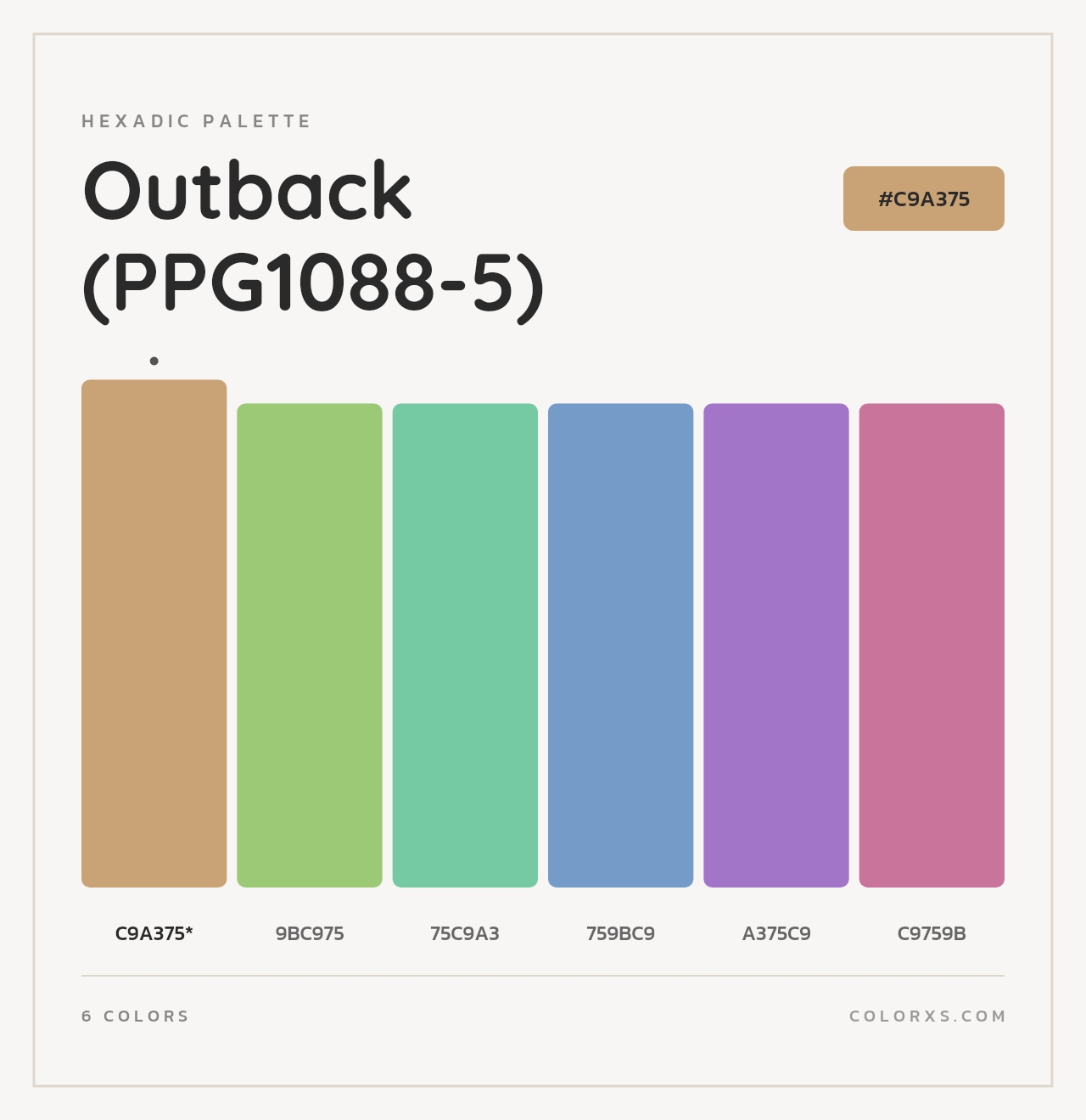 Outback (PPG1088-5) - Hexadic Color Palette