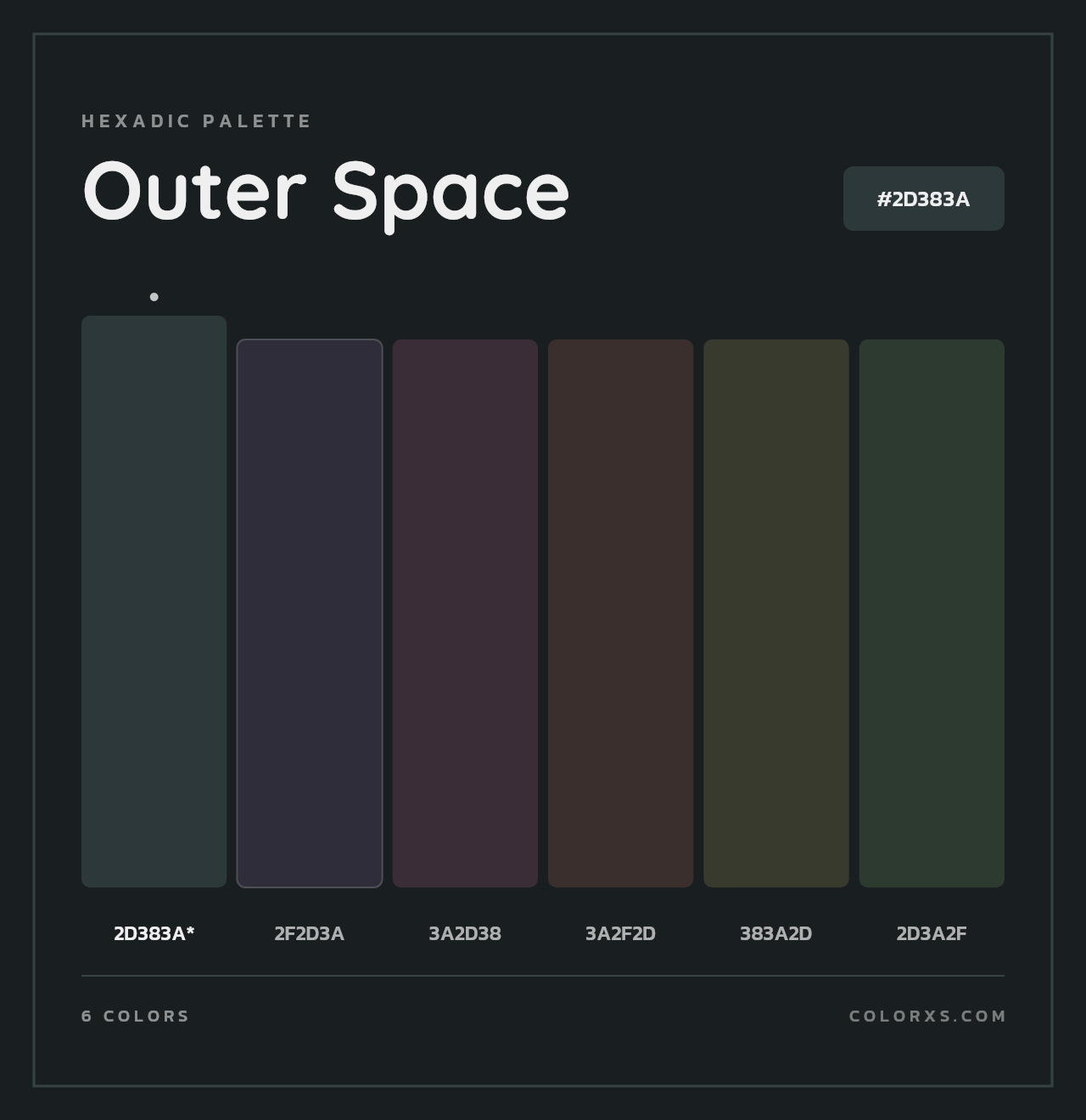 Outer Space - Hexadic Color Palette