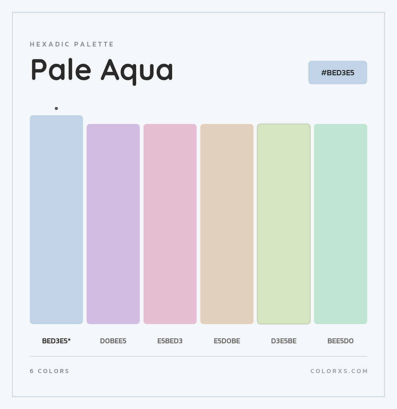 Pale Aqua - Hexadic Color Palette