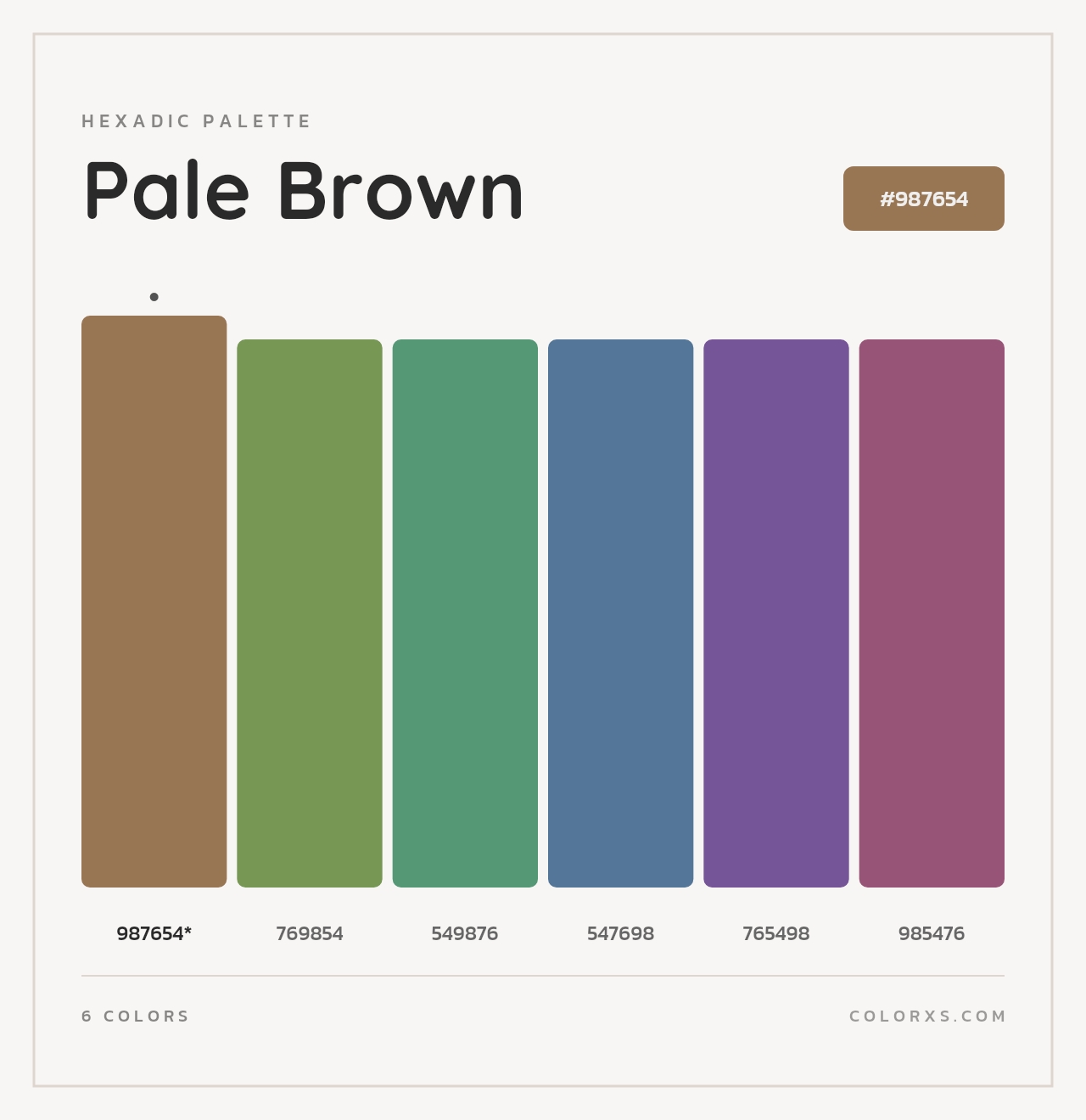 Pale Brown - Hexadic Color Palette