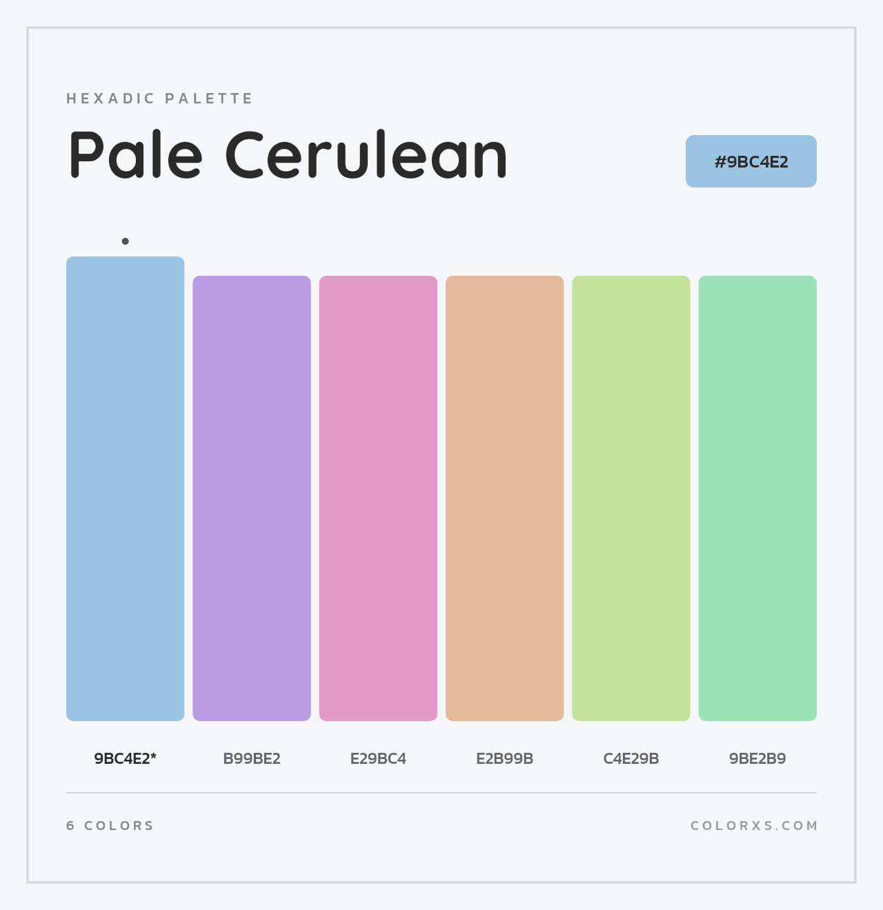 Pale Cerulean - Hexadic Color Palette