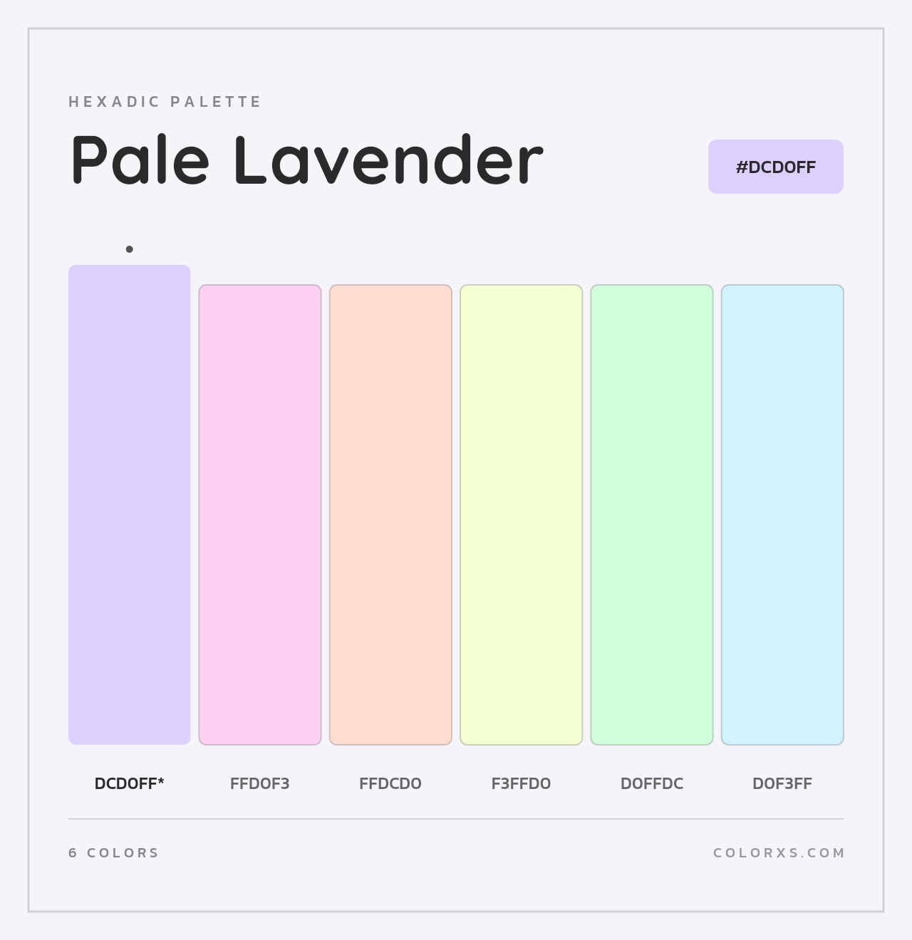 Pale Lavender - Hexadic Color Palette