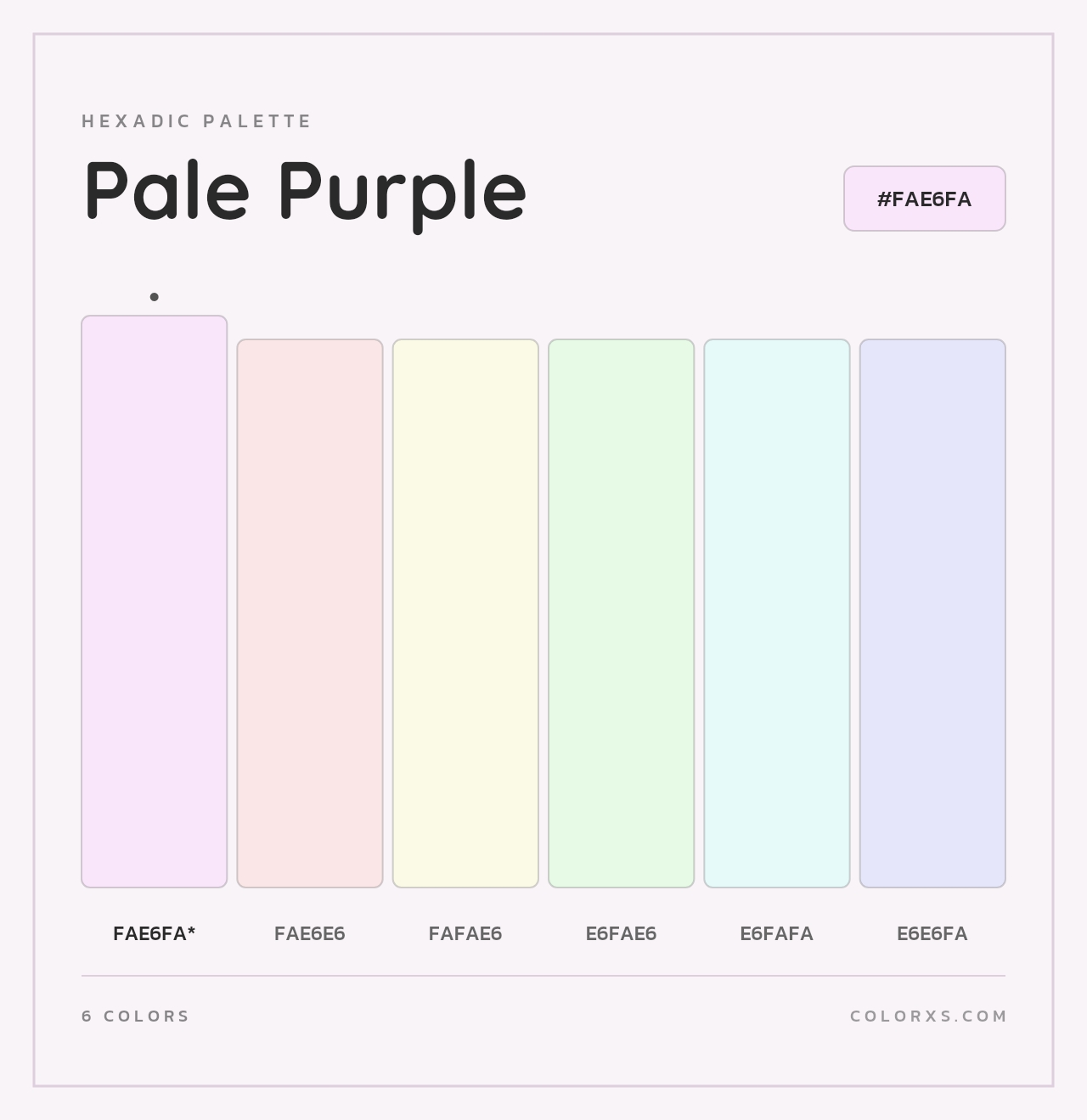 Pale Purple - Hexadic Color Palette