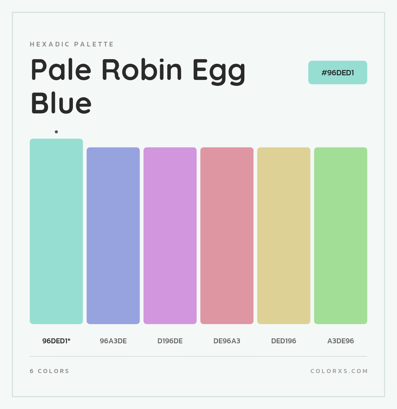 Pale Robin Egg Blue - Hexadic Color Palette