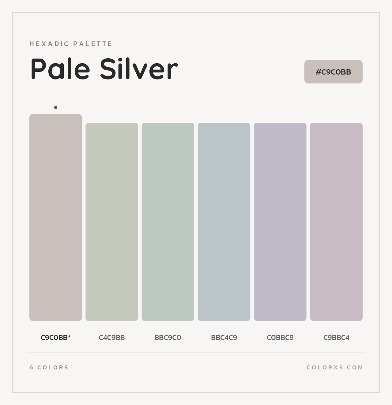 Pale Silver - Hexadic Color Palette