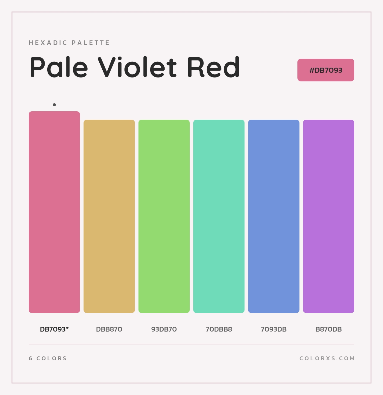 Pale Violet Red - Hexadic Color Palette
