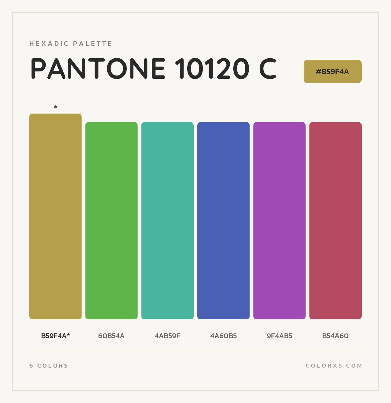 PANTONE 10120 C - Hexadic Color Palette
