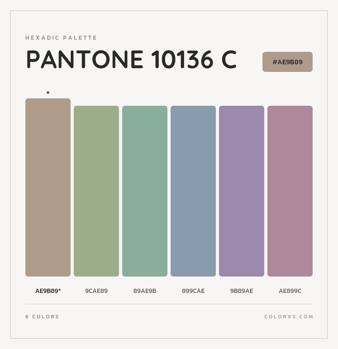 PANTONE 10136 C - Hexadic Color Palette