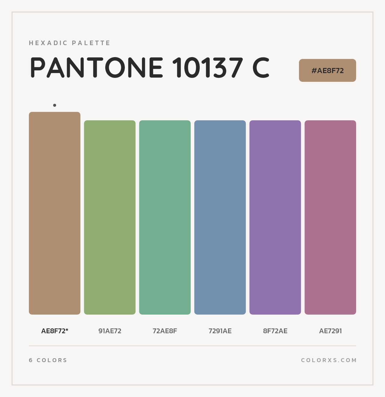 PANTONE 10137 C - Hexadic Color Palette