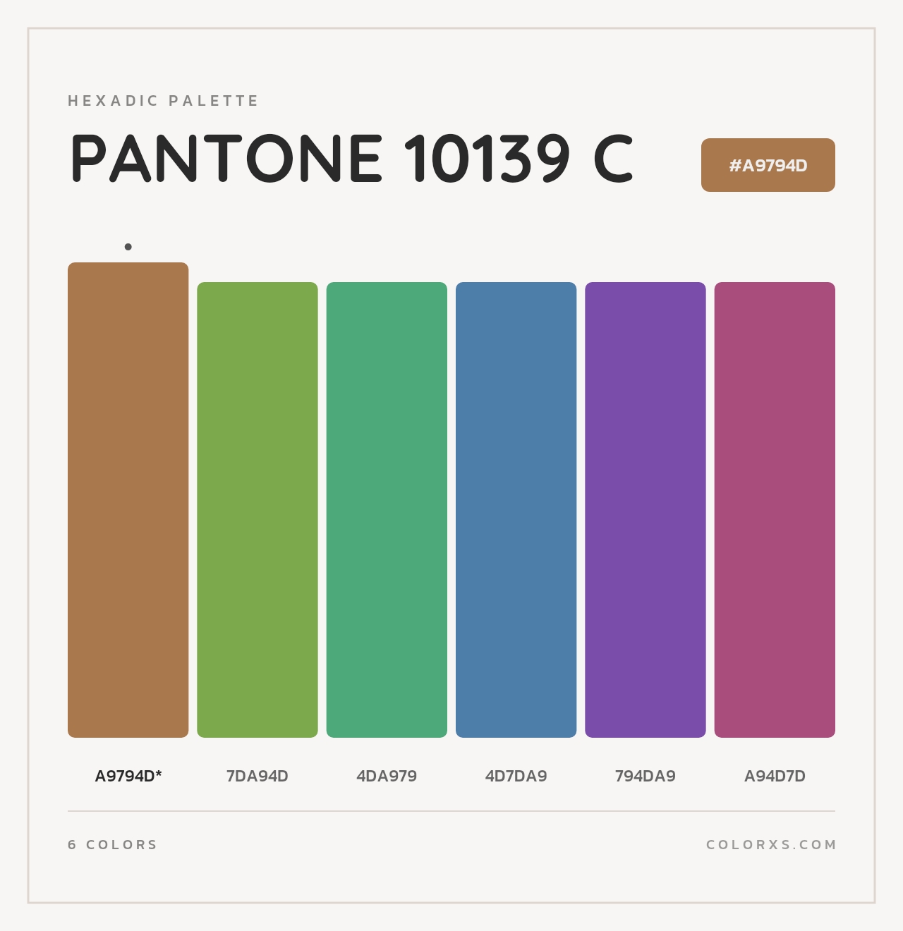 PANTONE 10139 C - Hexadic Color Palette