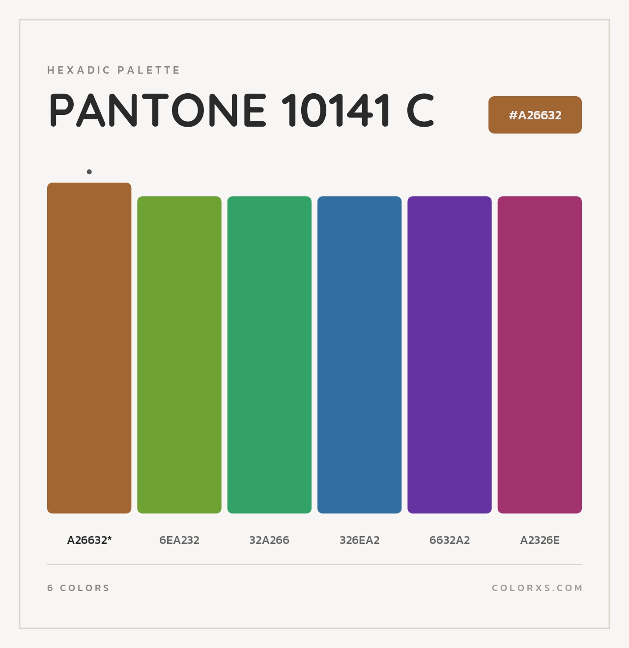 PANTONE 10141 C - Hexadic Color Palette