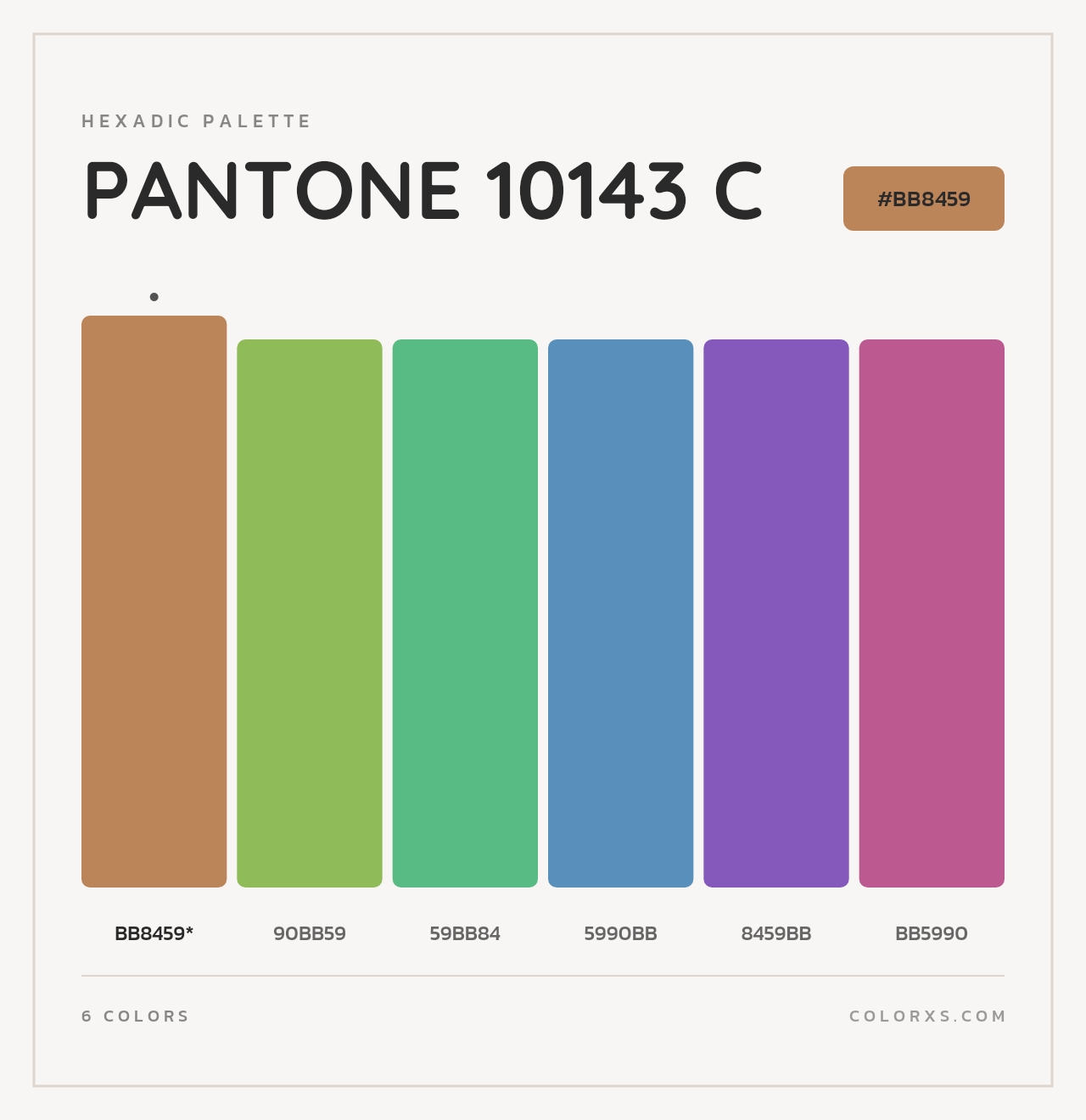 PANTONE 10143 C - Hexadic Color Palette