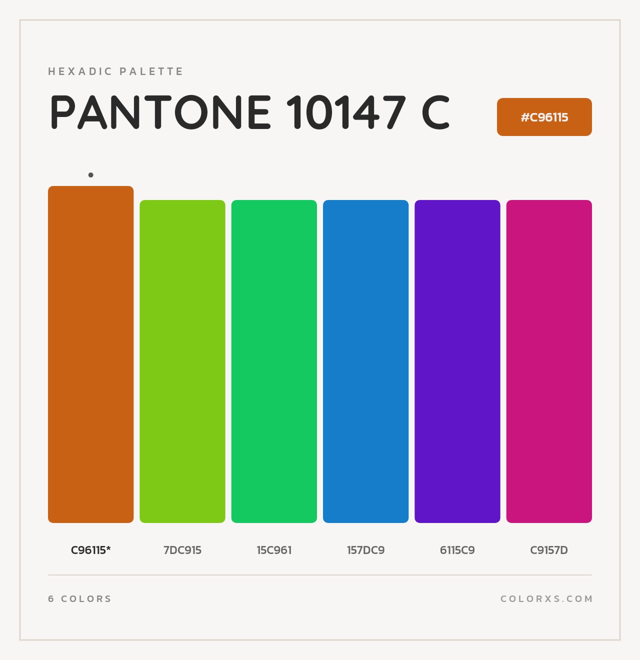 PANTONE 10147 C - Hexadic Color Palette