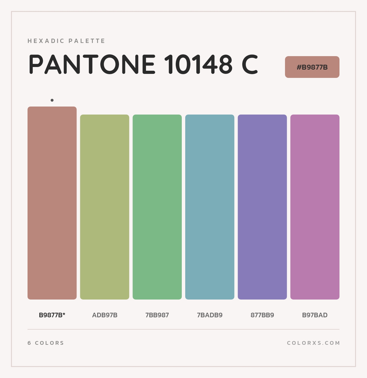 PANTONE 10148 C - Hexadic Color Palette