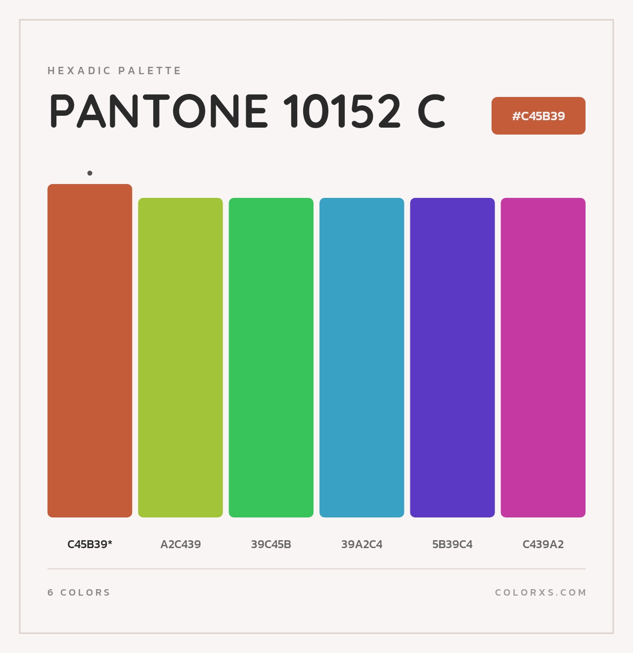 PANTONE 10152 C - Hexadic Color Palette