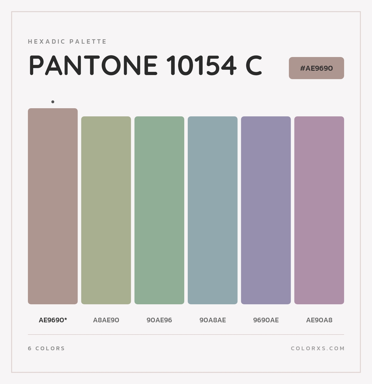 PANTONE 10154 C - Hexadic Color Palette