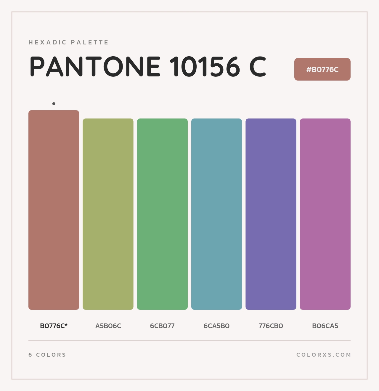 PANTONE 10156 C - Hexadic Color Palette