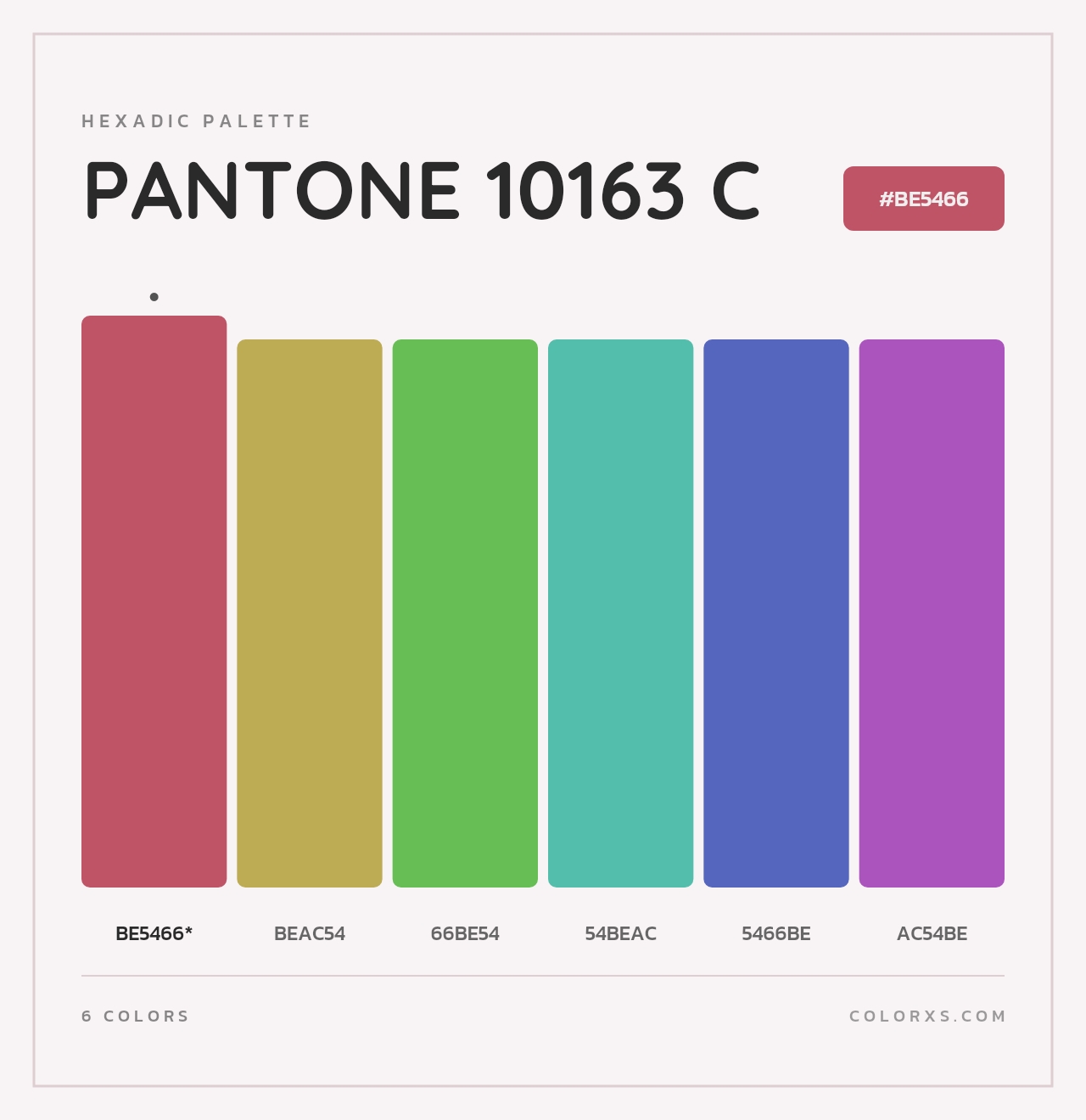 PANTONE 10163 C - Hexadic Color Palette