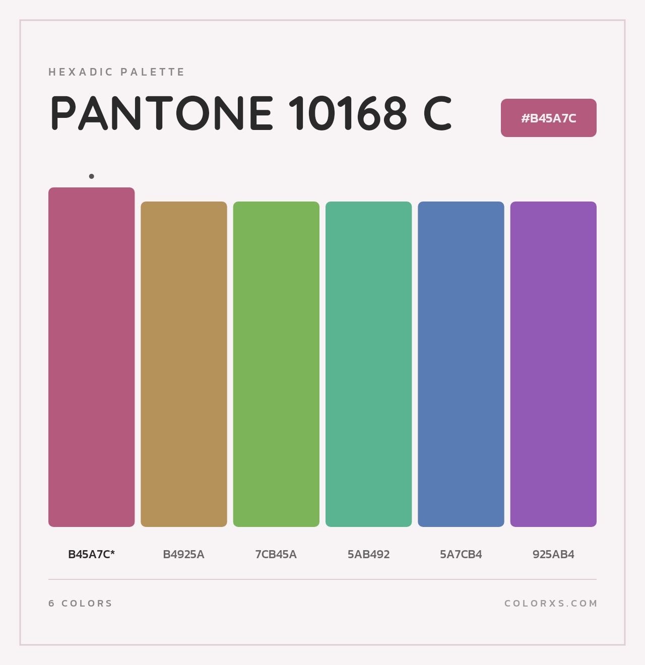 PANTONE 10168 C - Hexadic Color Palette