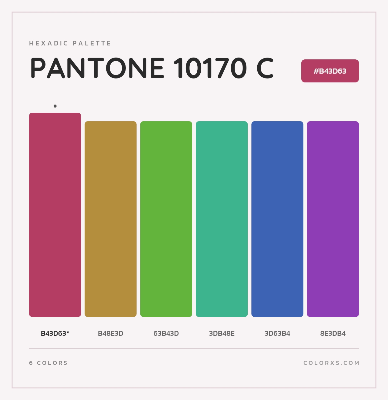 PANTONE 10170 C - Hexadic Color Palette
