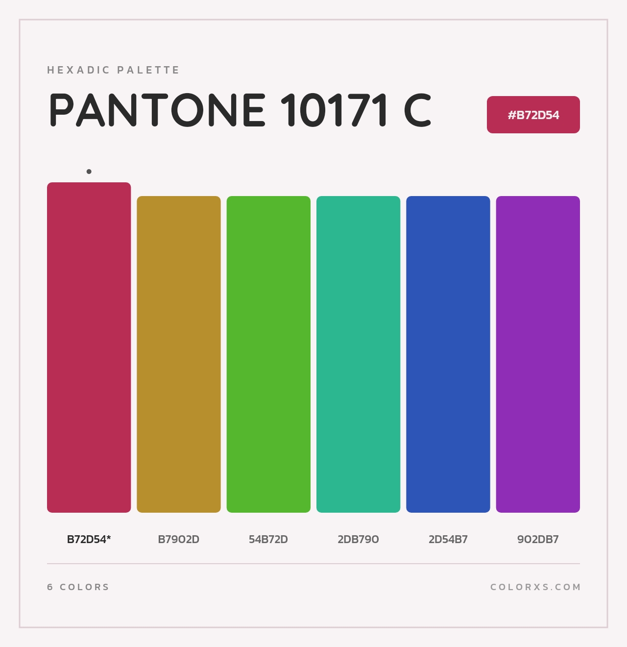 PANTONE 10171 C - Hexadic Color Palette
