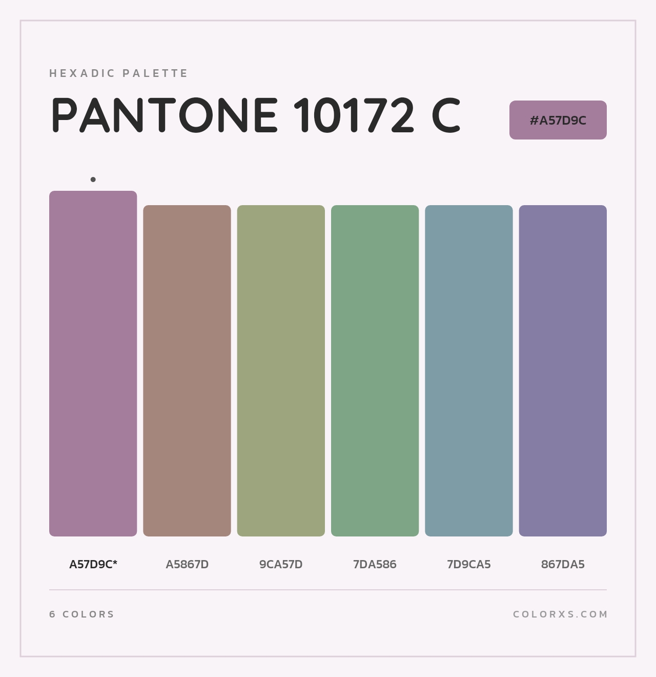 PANTONE 10172 C - Hexadic Color Palette